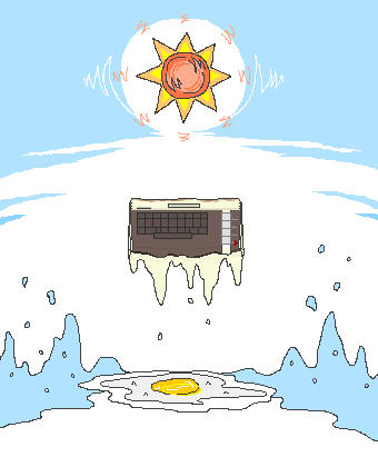 melting home computer